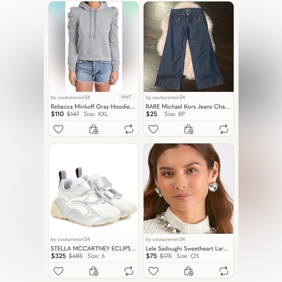 Rebecca Minkoff Gray Hoodie Puff Princess Sleeves NWT - Picture 5 of 5